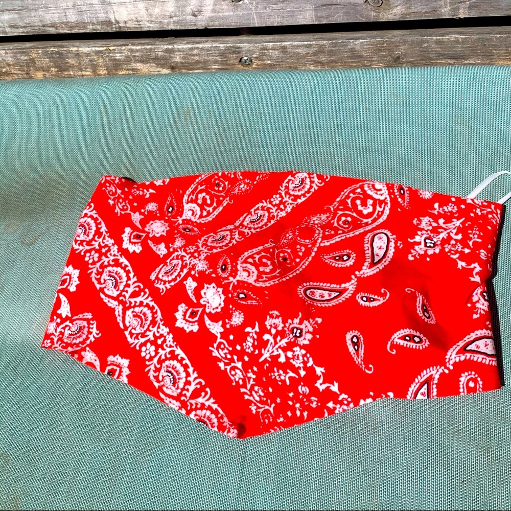 SHEIN red bandana cropped tube top